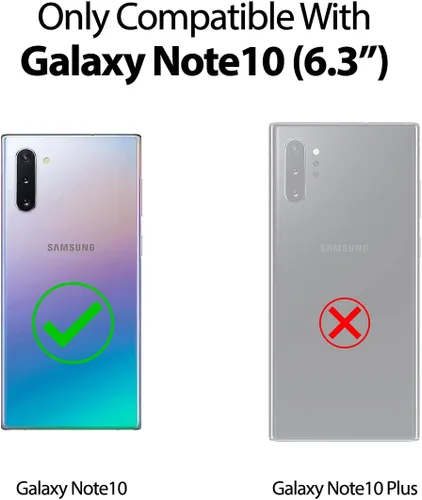 Vista 2 de GOOSPERY Parachoques magnético para puerta compatible con Galaxy Note 10, estuche tipo billetera con tarjetero, cierre automático por iman, funda