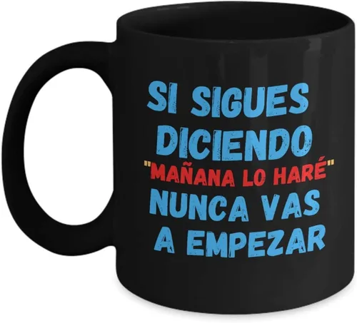 Vista 3 de Regalo para novia o novio taza de café para colegas Presentes para Navidad Negro