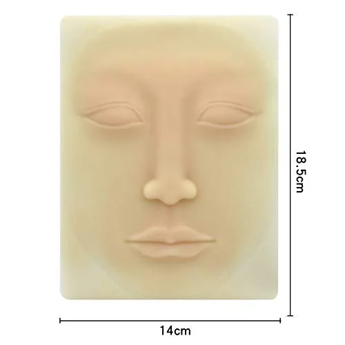 Vista 2 de Un juego de 3 accesorios de microblading de látex 3D para práctica de cejas, cara, labio, cejas, accesorios de tatuaje