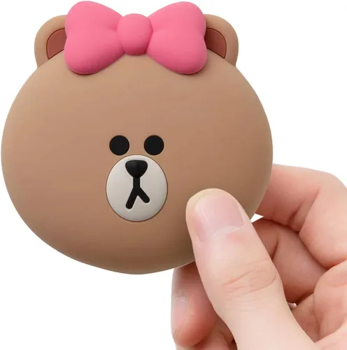 Vista 2 de Line Friends CHOCO - Bolso pequeño de silicona para monedero, color beige