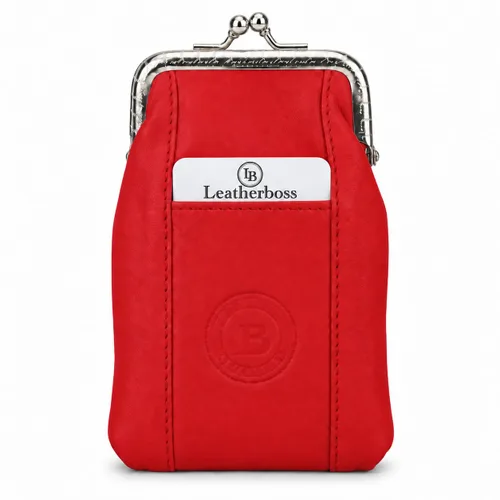 Vista 11 de Funda para cajetilla de cigarrillos de cuero con bolsillo para mechero, regular o 100 unidades, de Leatherboss (negro)
