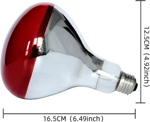 Vista 2 de 2 unids 250 W R125 lámpara de calefacción especial de cultivo blanco cálido 2700 K 110 V E26/E27 impermeable y a prueba de explosiones lámpara