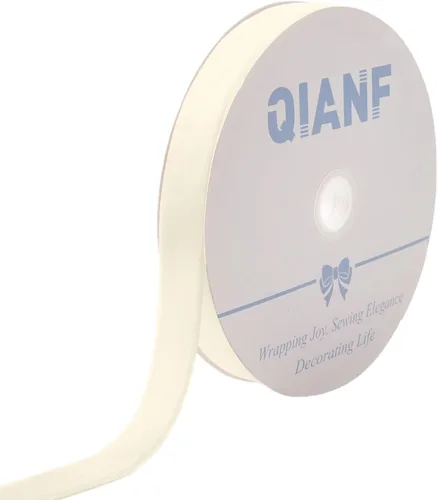 Vista 85 de QIANF Cinta de terciopelo, de 1-1/2 pulgada, carrete de 25 yardas (blanco)