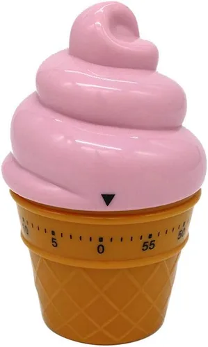 Vista 5 de Temporizador mecánico manual Helado Modelos Temporizadores 60 Minutos Cocina Temporizador Reloj contadores de alarma ruidosos (rosa)