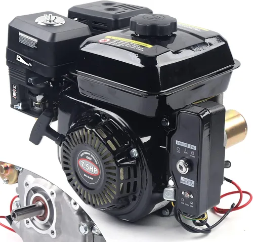 Vista 8 de Motor de gas Go Kart de 7.5HP 210CC con arranque eléctrico a gas de 4 tiempos OHV, motor de gasolina de gas, lavadoras a presión de gas, divisores