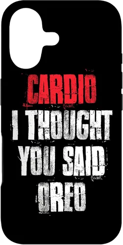 Vista 32 de Funda divertida de entrenamiento de gimnasio para iPhone 11 Pro Cardio I Thought You Said Oreo
