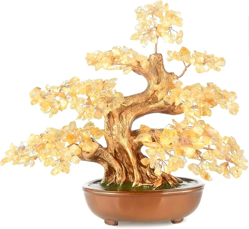 Vista 12 de Árbol de la vida de cristal de amatista, 360 piedras grandes, piedras preciosas hechas a mano, cristales curativos para chakras, energía positiva