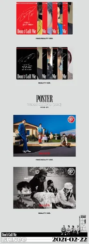 Vista 6 de Shinee Don't Call Me 7th Album Photobook Versión Reality Cover CD+1p Póster Plegable En Paquete+88p PhotoBook+Letra Paper+1p Post+PhoneCard