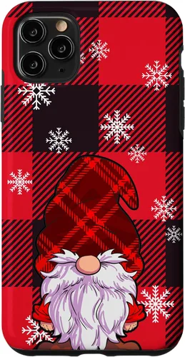 Vista 13 de Christmas Phone Case Red Buffalo Plaid Gnomes Snowflake Case for iPhone 17