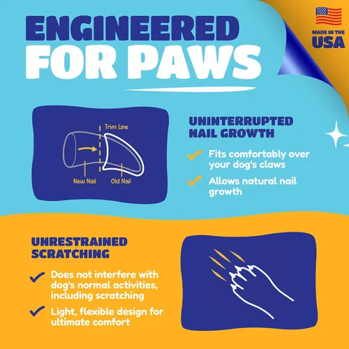 Vista 7 de Kit de fundas para uñas de perros y gatos Soft Claws, pequeñas y color plata brillante