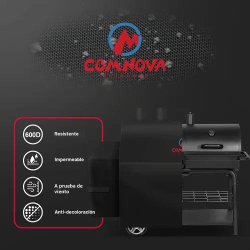 Vista 3 de Comnova Cubierta de Parrilla para Char Griller de 3 Quemadores de Combustible Dual – Cubierta de Ahumador 600D para Char Griller, Cubierta
