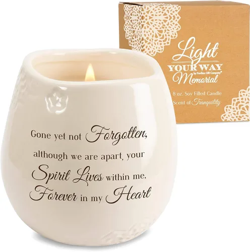 Vista 12 de Pavilion - When Someone You Love Becomes a Memory That Memory Becomes a Treasure - Vela de cerámica rellena de soja de 8 onzas