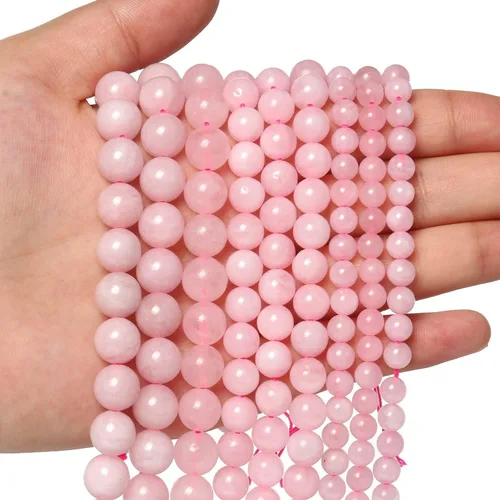 Vista 33 de 60 piezas de cuentas de piedra natural de 15⁄64 pulgadas (6 mm) con cuentas de amazonita de cristal, piedras preciosas para hacer joyería, pulseras