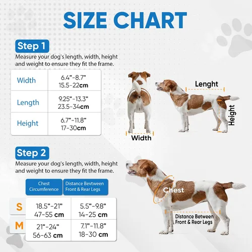 Vista 3 de Silla de ruedas para perros para patas traseras, carrito para silla de ruedas para perros, sillas de ruedas para perros y gatos con patas traseras