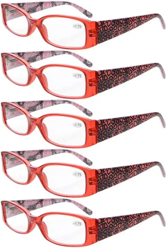 Vista 13 de Eyekepper 5 pares de anteojos de lectura para mujer, lentes de sol de lectura