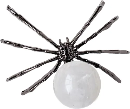 Vista 11 de Runyangshi 1 bola de amatista de cristal natural de 2 pulgadas, hecha a mano, estatua de araña animal, adorno de cristal curativo para decoración