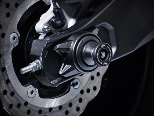 Vista 3 de Evotech Performance Rueda trasera Paddock Stand Sliders para adaptarse a Yamaha FZ-07/MT-07/XSR700/XSR700/Tenere 700 /R7. PRN013260
