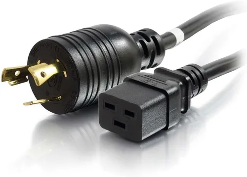 Vista 95 de Cable de alimentación C2G, cable de extensión corto, cable de extensión de alimentación, cable de alimentación de bloqueo, 10A, 250V, negro, 1 pie
