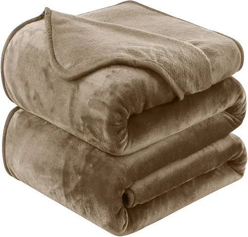 Vista 5 de Manta Snuggle Sac extra mullida, manta de forro polar para viajes, manta para sofá, cama, sofá, manta cálida y suave con patrón a rayas, 50 x 60