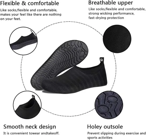 Vista 5 de Zapatos de natación de secado rápido estilo de pies descalzos calcetines de playa para piscina yoga y surf para hombre y mujer