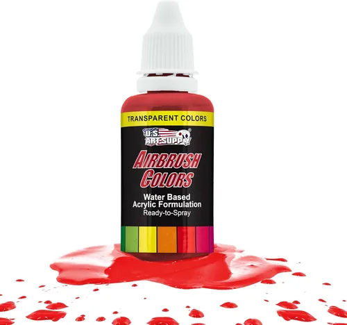 Vista 11 de U.S. Art Supply Pintura acrílica transparente Chartruesse para aerógrafo, 8 onzas, lista para rociar, pintura con pincel de aire para uñas, modelos