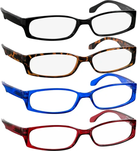 Vista 14 de TruVision Readers - Gafas de lectura con marcos de resina y lentes acrílicas, bisagras Dura Flex para hombres y mujeres 03h - 4 negro
