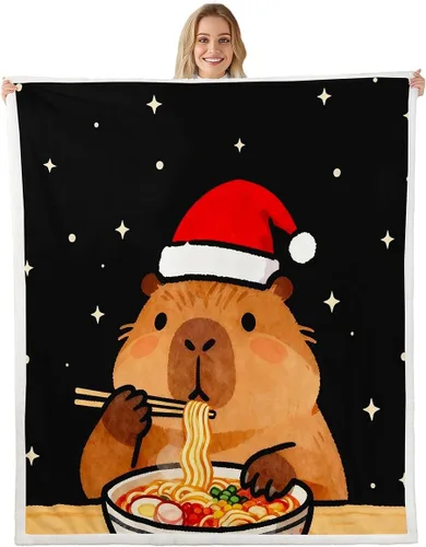 Vista 20 de Erosebridal Funny Capybaras Blanket Capybara Lover Gifts Cute Fleece Blanket for Kids Girls Boys, Capybara Decorations Blankets 40"x50", Kawaii