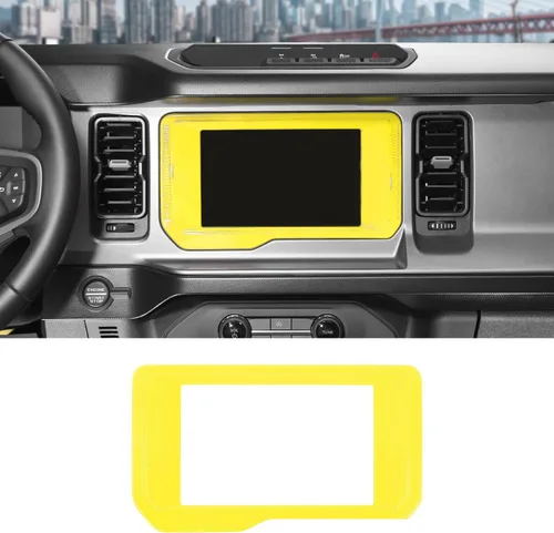 Vista 8 de RAZPOY Cubierta de panel de navegación de consola central compatible con Ford Bronco 2021-2023, azul (solo para pantalla pequeña)