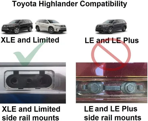 Vista 2 de 2014-2017 Toyota Highlander XLE Portaequipajes de barras cruzadas de edición limitada