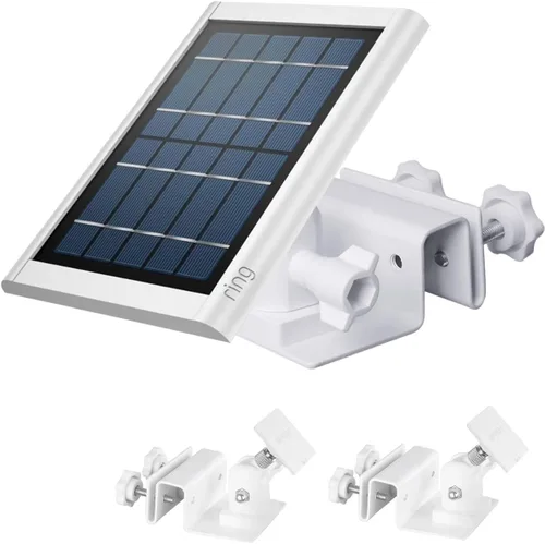 Vista 9 de Soporte de canalón para panel solar de anillo, soporte de panel solar OkeMeeo compatible con panel solar Arlo, Eufy, Reolink para una máxima negro