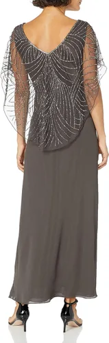 Vista 2 de J Kara Vestido capelet para mujer