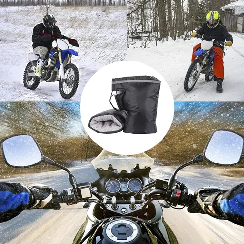 Vista 5 de XGOPTS Guantes universales para manillar de motocicleta, guantes de agarre para ATV, motonieve/scooter, guantes de agarre para invierno, guantes