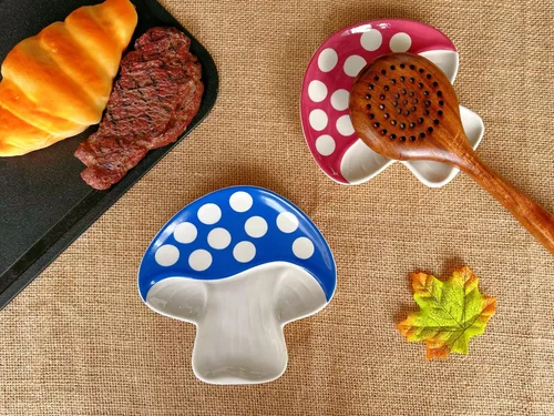 Vista 2 de Soporte de cuchara de cerámica para estufa y encimera de cocina, soporte para cuchara para estufa y cuchara de cocina para cucharón, cuchara linda
