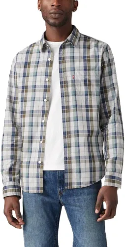 Vista 33 de Levi's - Camisa clásica de manga larga con 1 bolsillo con botones para hombre Caviar