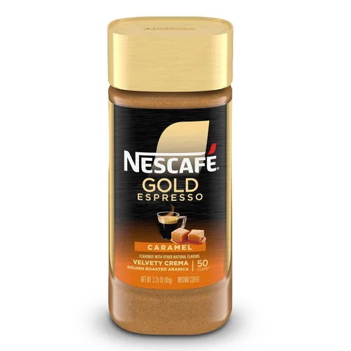 Vista 10 de NESCAFÉ - Café instantáneo espresso descafeinado dorado, tarro de 3.17 onzas Espresso instantáneo descafeinado; frasco individual de 90 g (3.17 oz)