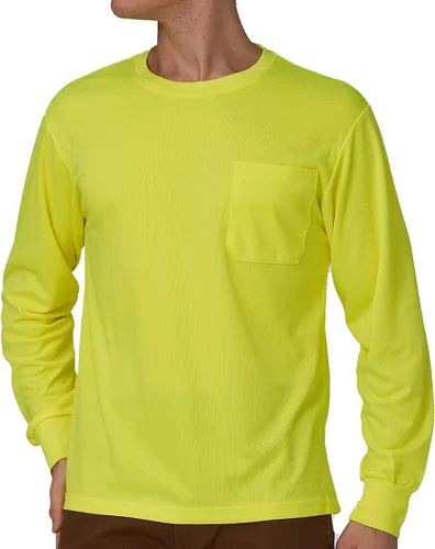 Vista 21 de A-SAFETY Playera de manga larga de seguridad de alta visibilidad, personalizable con logotipo (XS-6XL)