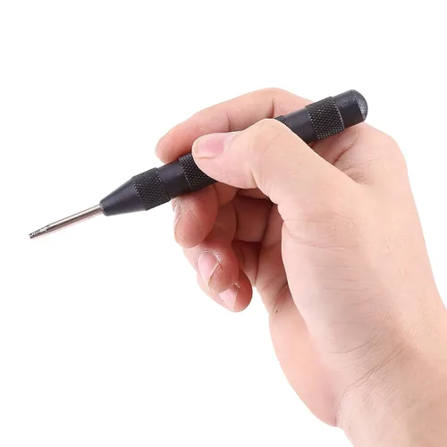 Vista 8 de Perforadora central automática de 5.12 pulgadas, perforadora de agujero central de metal con impacto de resorte ajustable para metal o madera