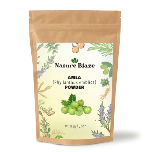 Vista 5 de Nature Blaze Amla en polvo natural (7.05 oz/7.0 onzas, polvo Awla)