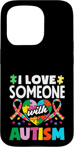 Vista 14 de Love Someone with Autism Awareness Puzzle Piece Ribbon Case for iPhone 16
