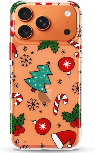 Vista 34 de LCHULLE Compatible con iPhone SE 2022/2020 Funda para iPhone 8 iPhone 7 Funda de Navidad Santa Vacaciones Diseño Transparente Claro Mujeres Hombres