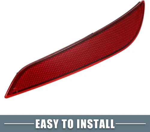 Vista 6 de Reflector de parachoques trasero 84037296 para Chevrolet Cruze 2016-2019 lado izquierdo rojo