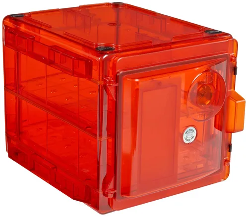 Vista 11 de SP Bel-Art Secador Clear 3.0 Gas-Purge - Armario desecador de purga de gas, 1.55 pies cúbicos ámbar con puertos de gas, diseño de cámara desecante
