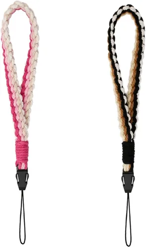 Vista 4 de 2 correas universales para teléfono celular, hechas a mano, correa de muñeca para teléfono celular, correa para mujeres y niñas (5)