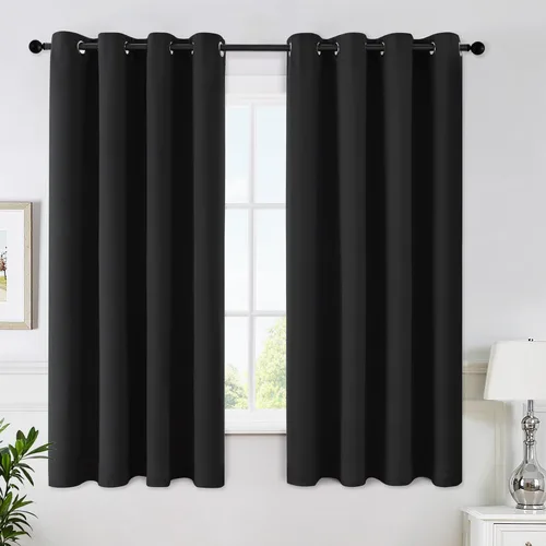 Vista 118 de MIULEE Cortinas opacas para dormitorio o sala de estar, juego de 2 paneles de cortina para ventana con aislamiento térmico y bloqueo de luz