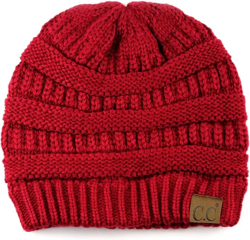 Vista 593 de C.C Trendy Warm Chunky Soft Stretch Cable Knit Beanie