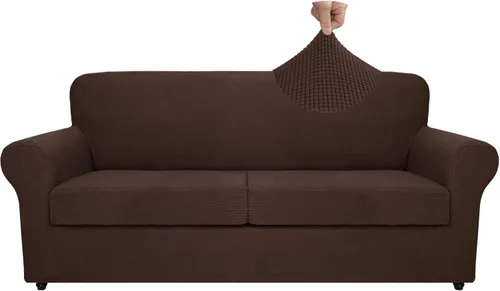 Vista 41 de MAXIJIN Fundas para sillas de 2 piezas con brazos, súper elásticas, para sala de estar, perros, a prueba de mascotas, protector de sofá ajustable