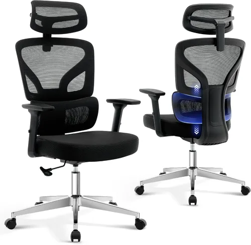 Vista 9 de Ergonomic Office Chair Mesh – Adjustable Lumbar 3D Armrests High-Back Desk