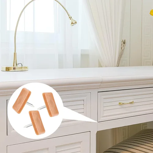 Vista 6 de Luter 30 guías deslizantes de cajones con clavo, cajones de plástico con tachuelas deslizantes de muebles para cajones que se sacan fácil