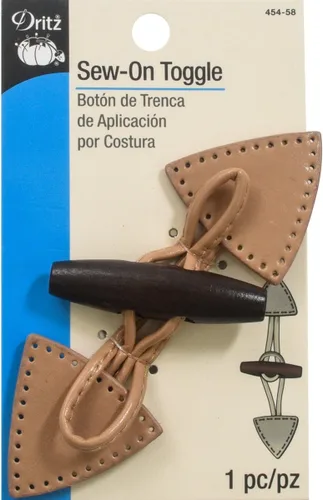 Vista 7 de Dritz 454-1 Palanca para coser, botón de madera oscura, negro