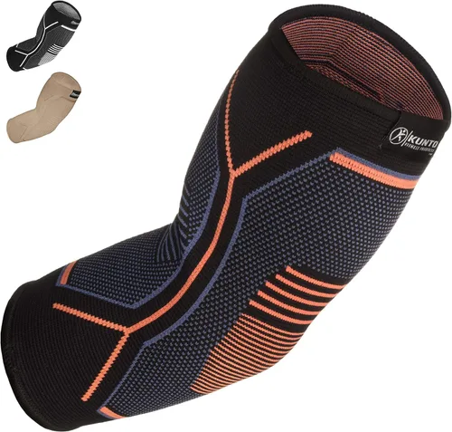Vista 7 de Kunto Fitness - Codera de compresión (enviada desde Estados Unidos) para tendinitis, codo de tenista, tratamiento de codo de golf, reduce el dolor